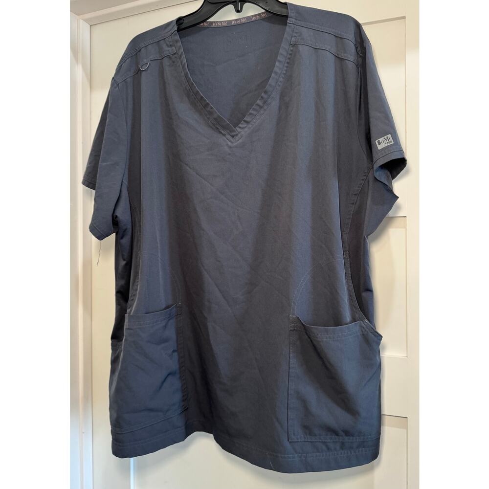Somi by AUW Women's Scrub Top 4 Pockets Gray Size 3XL